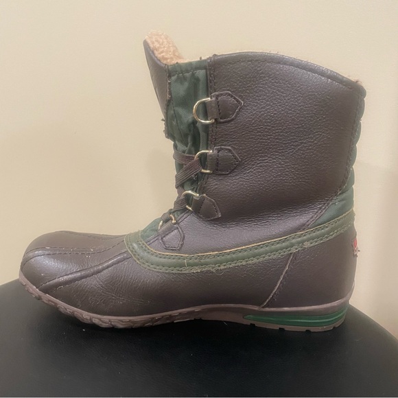 PsyBeria Dry goods Men's Boots Size 7 Green Brown Stash Pocket - Picture 2 of 10